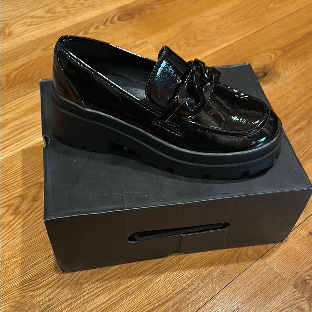 Black Patent Leather Loafers